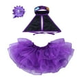 thumbnail image 4 of iiniim Kid Girls Shiny Sequins Crop Top Tutu Dress Flower Hair Clip Set Ballet Jazz Dance Dress, 4 of 7