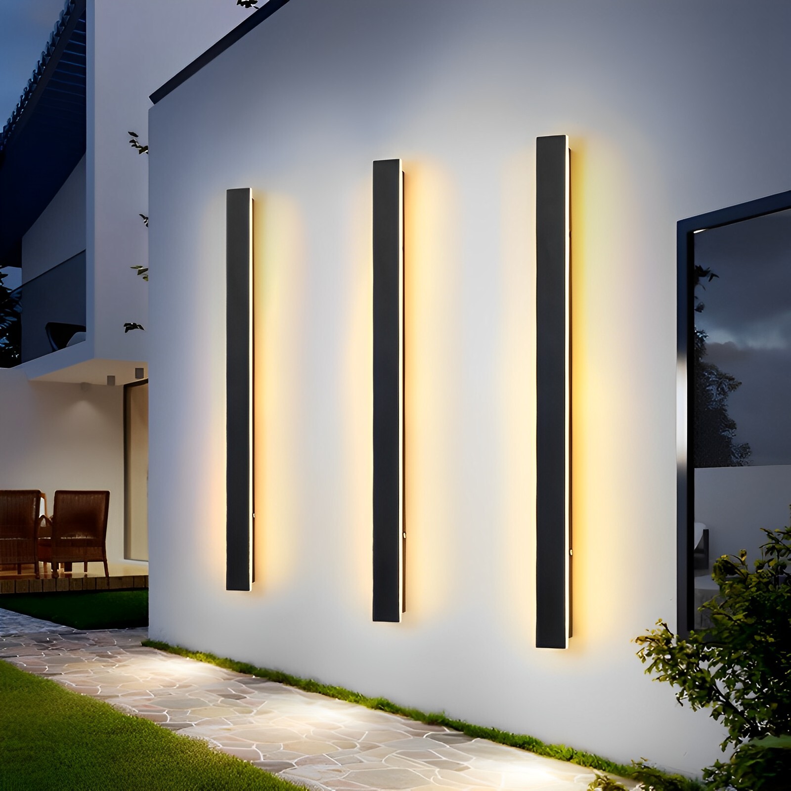 Censlighting Linear LED Outdoor Waterproof Wall Lamp IP67 Patio Hallway Lighting  Garden Villa 6000K Lamp