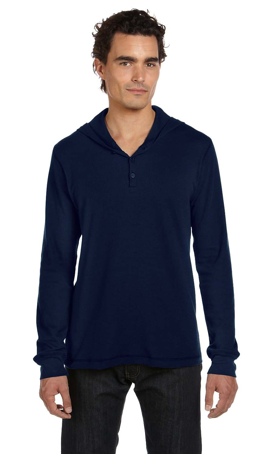 Thermal Long-Sleeve Henley Hoodie 