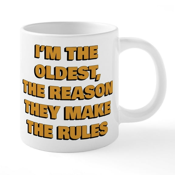 CafePress - I'm The Oldest - 20 Oz White Ceramic Mega Mug