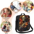 thumbnail image 5 of Lsque Vintage Floral Skull Lunch Bag Lunch Box for Women Men Reusable Insulated Lunch Tote Bag,Leakproof Thermal Cooler Sack Food Handbags Case High Capacity, 5 of 9