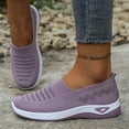 thumbnail image 4 of CAIXAI Walking Shoes for Women Orthopedic Dress Shoes for Women Lightweight Knit Upper Embroidery White Sneakers for Women Walking Anti-Skid Adjustable Upper Mary Jane Flats Hands-Free Barefoot Shoe, 4 of 5