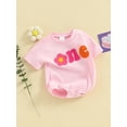 thumbnail image 6 of Aojekbee Baby Girls Summer Jumpsuit Casual Floral Embroidery Short Sleeve Newborn Romper for Toddler Cute Clothes, 6 of 10