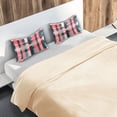 thumbnail image 5 of Yayeee Pillowcase Standard Size Set of 2 Satin Wrinkle Resistant Pillow Case, Red Teal Stripes, 5 of 7