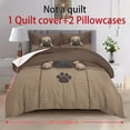 thumbnail image 6 of ZIATUBLES 3-Piece Full Size Duvet Cover Set, Soft Bedding Set with Pug Paw Print Print, 1 Duvet Cover and 2 Pillowcases, Zipper Closure, Comfy All-Season Bedroom Bed Linens, 6 of 8
