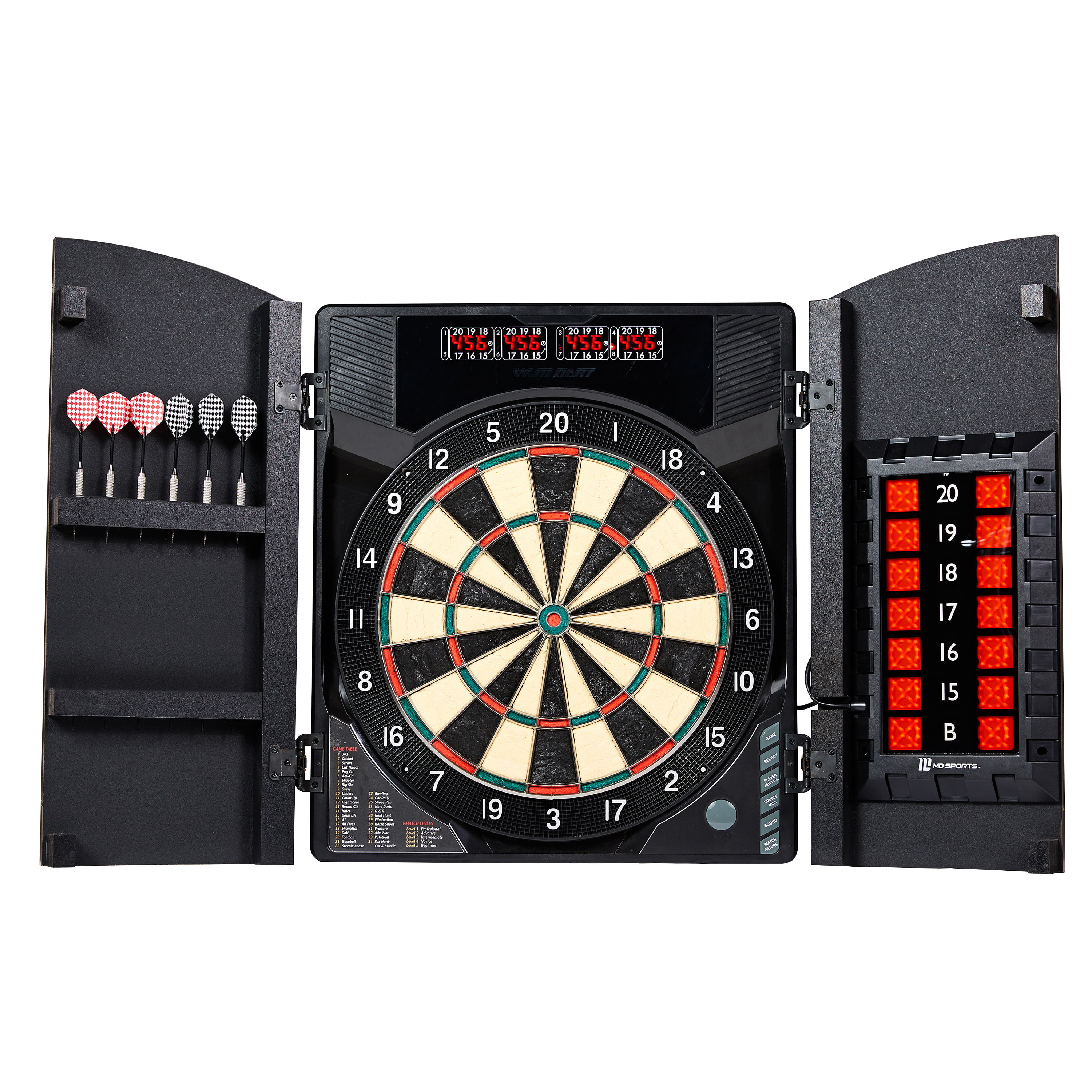 MD Sports 2 In 1 Dartboard Display LED Light and Laser Toe/Throw Line Marker 