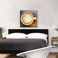 thumbnail image 2 of ARTCANVAS Espresso Coffee Cup Coffee Shop Decor Square Canvas Art Print - Size: 26" x 26" (0.75" Deep), 2 of 9