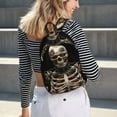 thumbnail image 5 of Yiaed Cyber Skeleton With Tattoos Print Laptop Backpack Travel Canvas Backpack Vintage Aesthetic Backpack for School Knapsack Plain Backpack Backpack for School-, 5 of 5