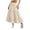 Beige, variant on Skirts for Women Plus Size Solid Color Elastic Waist Basic Versatile Stretchy Flared Casual Maxi Skirt for Women