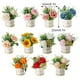 thumbnail image 3 of Flores artificiales Naiovety de seda de peonía falsa con florero rosa, 3 of 6