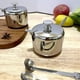 thumbnail image 5 of Juego de tarros de acero inoxidable con tapa - Recipientes de 3 piezas para almacenar especias en cocina y restaurante, 5 of 6