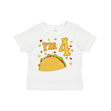 

Inktastic Im Four- Taco Birthday Party Gift Toddler Boy or Toddler Girl T-Shirt