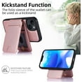 thumbnail image 5 of Magnetic Wallet Case for iPhone 14 Pro Max -Compatible with Magsafe-with Detachable Card Holder for Phone case Kickstand,Shockproof and Durable Phone Cover for iPhone 14 Pro Max(Pink), 5 of 16