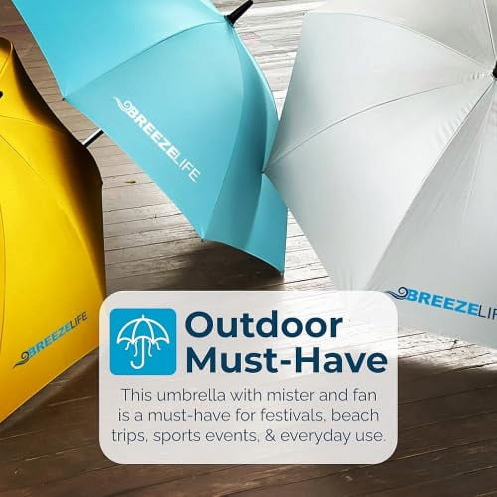 Breeze Life Dual Layered Uv Protection Sun Umbrella, Silver