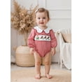 thumbnail image 5 of BemeyourBBs Baby Girl Christmas Romper Loose Striped Embroidered Infant Jumpsuit, 5 of 8