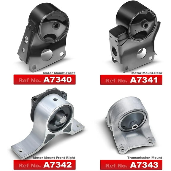 A-Premium 4PCS Engine Motor Transmission Mount Compatible with Nissan Altima 2002 2003 2004 2005 2006 2.5L L4 Automatic Trans Mount A7340 A7342 A7341 A7343