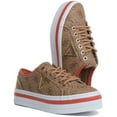 thumbnail image 5 of Guess Bhania Women's Low Top Lace Up Synthetic Sneakers In Beige Size 8.5, 5 of 6