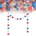 thumbnail image 2 of Xinyat Patriotic Star Garland Banner Streamers Red White and Blue - 8 FT 1 Strands - Patriotic Decorations for 4th of July, Independence Day, Labor Day, Veterans Day, Memorial Day, 2 of 7