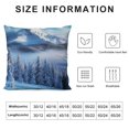 thumbnail image 5 of BANET  Winter Throw Pillow Cushion Cover, Surreal Winter Scenery with High Mountain Peaks and Snowy Coniferous Pine Trees, Decorative Square Accent Pillow Case 24x24in, 5 of 5