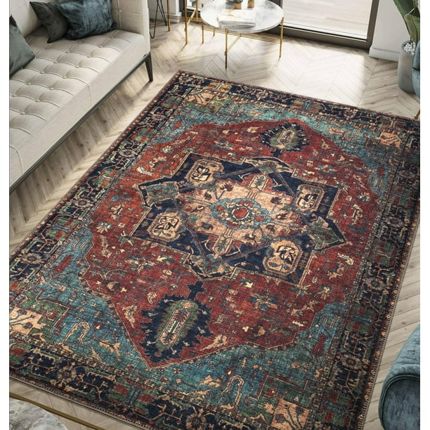 Alfombra Keen Home Design vintage de 120 x 180 cm, lavable