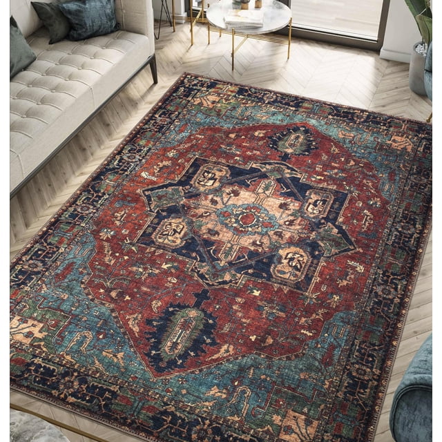 Alfombra Keen Home Design vintage de 120 x 180 cm, lavable