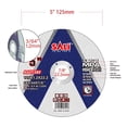 thumbnail image 2 of SALI Lot de 50 Roues Coupées 5 Pouces Roue de Coupe en Métal Polyvalente pour Meuleuses 5 Pouces - Disque de Coupe Coupe Agressive 5 Pouces x 3/64 Pouces x 7/8 Pouces Op, 2 of 8