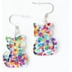 thumbnail image 2 of arete de libro de gato para mujer, diseño de dinosaurio, animales, acrílico, hipoalergénicos, ligeros, bonitos aretes de gota de agua para joyería, 2 of 3
