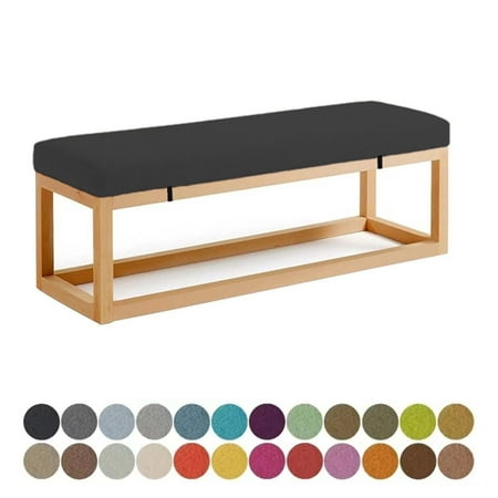 

Unmbo Long Chair Cushions with Locks And Buckles Non-slip Bottom Bench Cushion Sofa Seat Pad