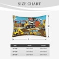 thumbnail image 4 of Gukieu Different Construction Site Vehicles Print Plush Pillow Cover, Hidden Zipper Pillow Protector without Pillow Core, Suitable for Bedroom, Office, Car Decoration-14"x20", 4 of 6