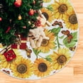 thumbnail image 5 of FMSHPON SunflowersButterflies Xmas Christmas Tree Skirt Stand Mat for Holiday Party Decoration Indoor Outdoor 36 inches, 5 of 6