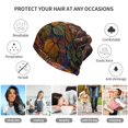 thumbnail image 5 of Disketp Colorful Maple Leaf Beach Turtle Slouchy Beanie Hip-Hop Soft Lightweight Running Beanie Adult Hats Chemo Cap for Men Women, 5 of 8