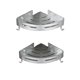 thumbnail image 1 of Estante de ducha de esquina de aluminio de avión sin perforación con 2 ganchos de ducha Soporte inoxidable para artículos de baño 2 piezas (plata) TUNC Sencillez, 1 of 5