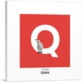 thumbnail image 1 of ARTCANVAS Kids Animal Alphabet Letter Q Canvas Art Print - Size: 12" x 12" (0.75" Deep), 1 of 9