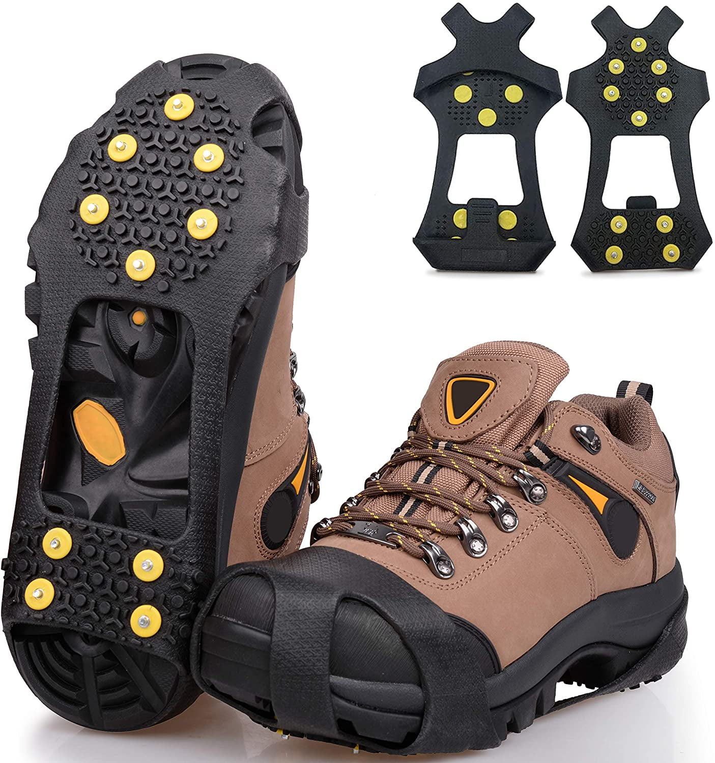 Ice Snow Cleats for Shoes Boots Walk Traction Cleats Rubber Crampons ...