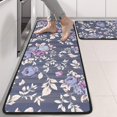 thumbnail image 2 of Kitchen Rugs Sets Of 2,Pioneer Flower Floral Print Pattern Anti Fatigue Kitchen Mat Rugs Non Slip Washable,Decorative Kitchen Floor Mats for Kitchen,Sink,Laundry,17"x47"+17"x47", 2 of 5