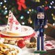 thumbnail image 4 of Figura tradicional de madera de un cascanueces de policía. Centro de mesa navideño festivo, adorno de escritorio y decoración de estantes. 36 cm, 4 of 8