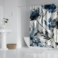 thumbnail image 2 of Unique Floral Blue and Grey Shower Curtains,Farmhouse Shower Curtains for Bathroom, Bath Shower Curtain Sets Waterproof Fabric Decor 72×72inch, 2 of 4