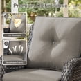 thumbnail image 6 of POCASSY Wicker Rocking Chair Swivel Chairs - 2 Piece Oversized Rocker Patio Accent Chairs Set Rattan Rocking Chair for Outdoor Porch Deck Garden Backyard (Gray/Gray), 6 of 11