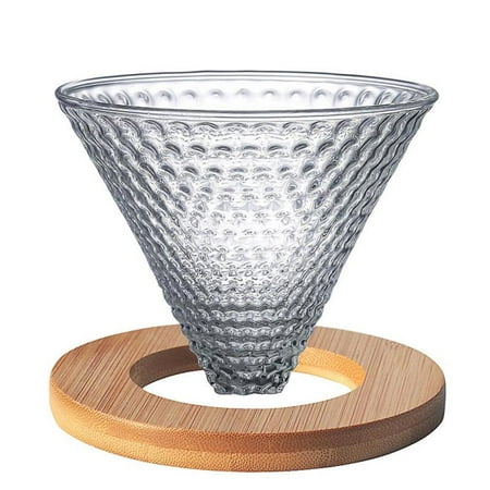 

Pour Over Coffee Dripper Slow Drip Coffee Filter Cone Reusable Single Cup Coffee Maker 1-2 Cup Strong Flavor Brewer - Dripper and