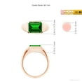 thumbnail image 5 of ANGARA Lab Grown 2.25 Ct Emerald-Cut Emerald Signet Ring for Women in 14K Rose Gold (Size-9x7mm) | May Birthstone, Birthday, Anniversary, Jewelry Gift for Women | Lab-Grown Emerald Ring, 5 of 8