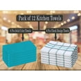 thumbnail image 6 of Ruvanti 12 Pcs 100% Cotton 15x25 Kitchen Towels, Dish Towel for Kitchen, Soft, Washable Dish Cloths, Super Absorbent Terry Tea Towels Linen Dishcloth for Quick Drying, Cleaning, Dish Rags, Teal-White, 6 of 9