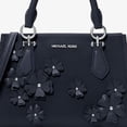 thumbnail image 4 of Michael Kors Women's Marilyn Small Floral Embellished Satchel 35S6S6AM5L-Navy, 4 of 6