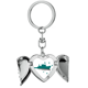 thumbnail image 1 of Llavero de alas de ángel en forma de corazón, 1 of 3