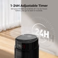 thumbnail image 6 of ALROCKET 1500W PTC Ceramic Space Heater for Indoor Use with Remote, 90° Oscillation, 24H Timer, Electric Heaters with Thermostat, Fast and Safe Portable Heater for Bedroom, Home Large Room, 6 of 9