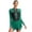 Dark Green, variant on Alvivi Women Rhinestone Figure Ice Skating Long Sleeve High Low Hem Dress Gymnastic Dancewear Burgundy S