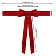 thumbnail image 4 of Red Bow Curtain Buckle Velvet Bowknot Curtain Tieback Curtains Tieback For Wedding Birthday Home Hotel Dining Room Party 6PCS, 4 of 8