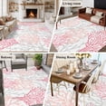 thumbnail image 6 of Pink Grey Coral Coastal Large Area Rugs for Bedroom Living Room, Soft Non Slip Carpet Bedside Rug, Summer Beach Seaside Nautical Rectangular Floor Cover Kitchen Accent Rug 5'x7' for Office, 6 of 9