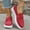 Red, variant on YOUYEDIAN Orthopedic Dress Shoes for Women Arch Support Nurse Shoes Wide Width Slip on Non Slip Work Shoes Knitted Mesh Stretch Comfort 2026 New Foam Shoes