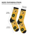thumbnail image 2 of Crew Socks for Women Men, Bees and Sunflowers A  Moisture Running Athletic Football Striped Socks Cushion Tube Socks, 2 of 7