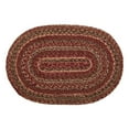 thumbnail image 2 of Burgundy Red Primitive Tabletop Kitchen Cider Mill Jute Oval Placemat Set of 6, 2 of 4